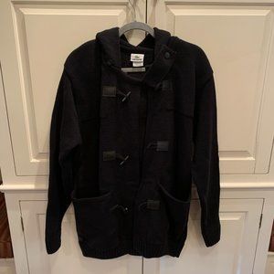 Men's Hooded Black Lacoste Cardigan